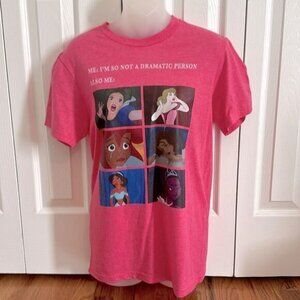 Disney Princess T-Shirt Tee Shirt Not Dramatic Jasmine Ariel Belle Tianna Small